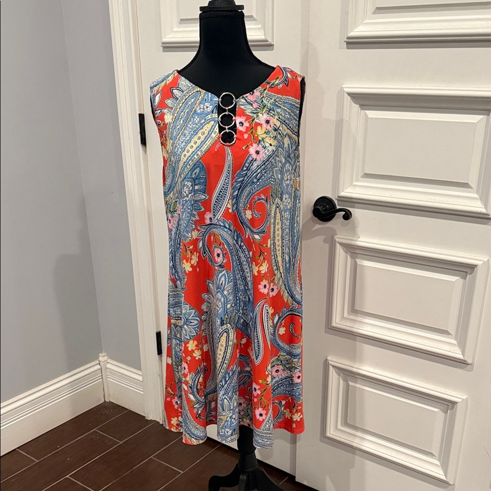 MSK Multicolor Paisley Dress